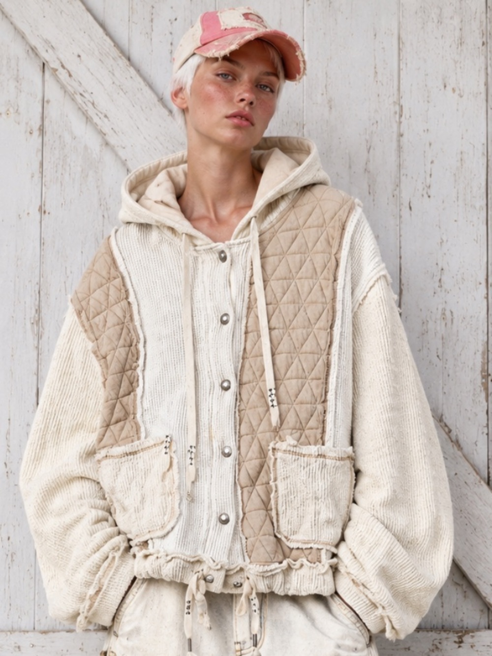 POL oversized distressed jacket